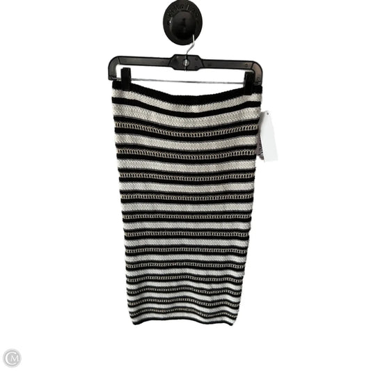 Skirt Midi By Nine West Apparel In Black & White, Size: 4