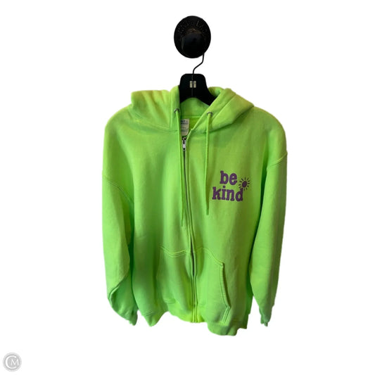 Sweatshirt Hoodie By Port & Company In Green, Size: L