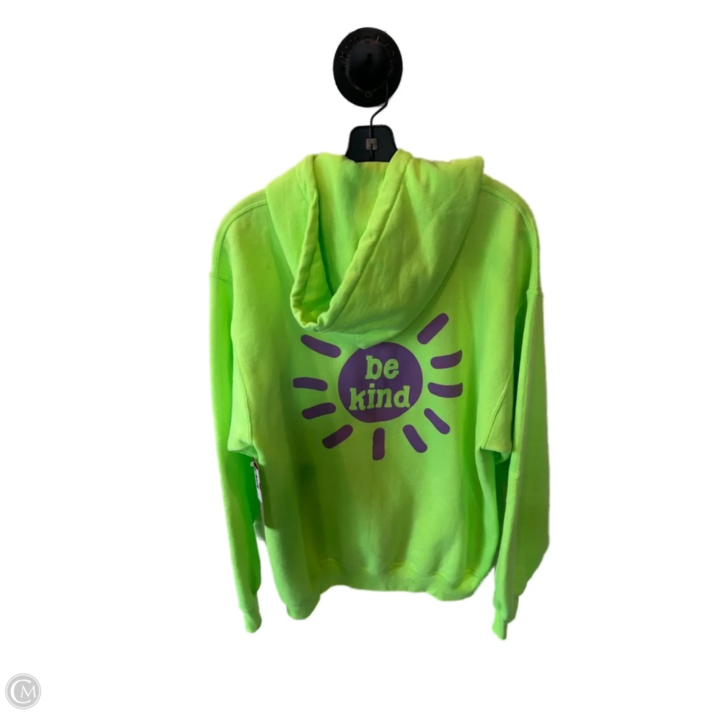 Sweatshirt Hoodie By Port & Company In Green, Size: L