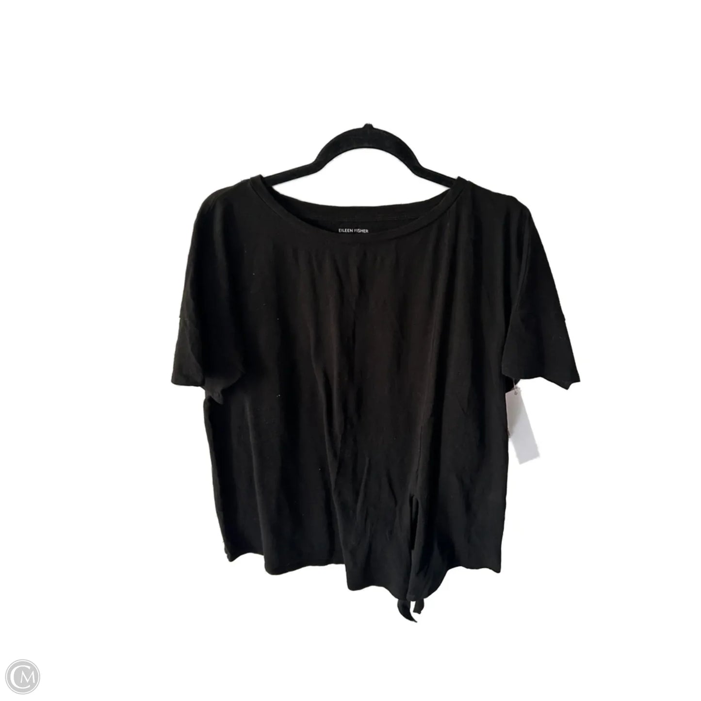 Top Short Sleeve Basic By Eileen Fisher In Black, Size: S