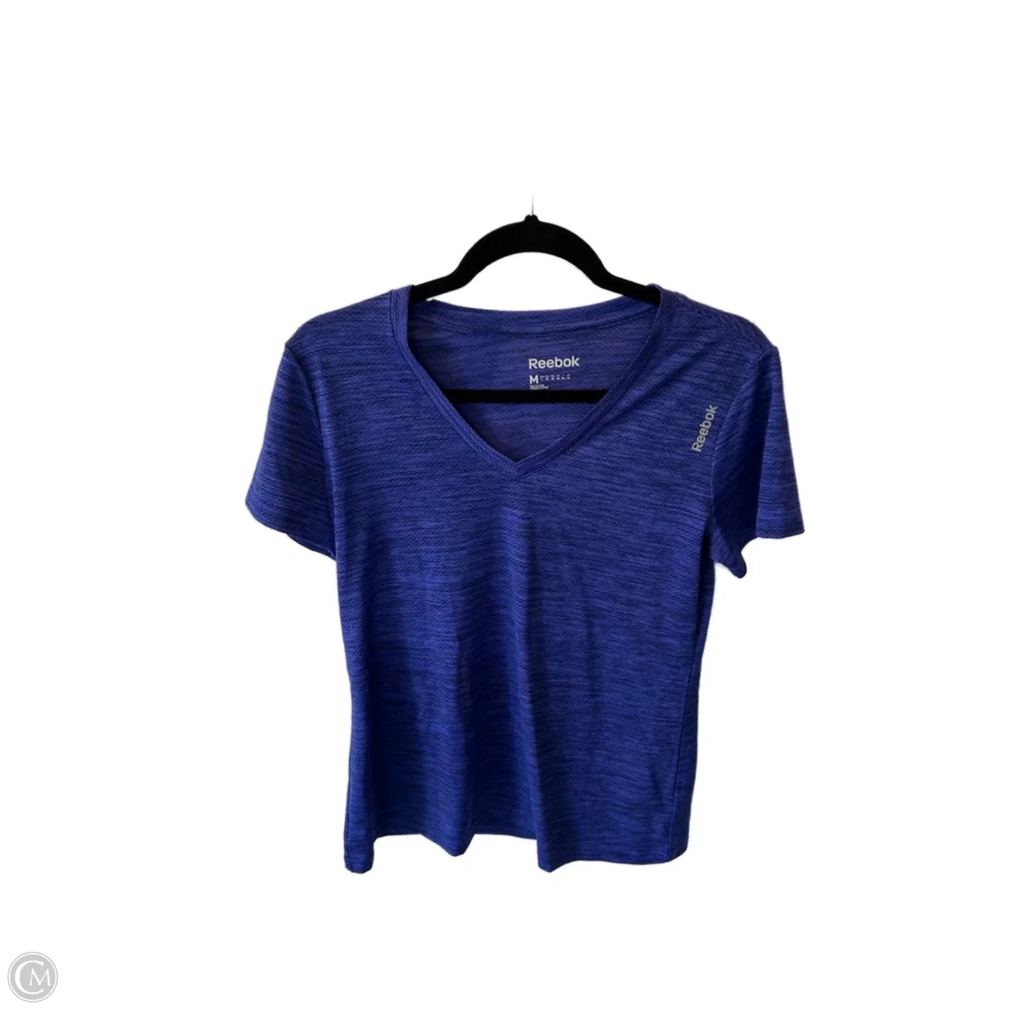 Athletic Top Short Sleeve By Reebok In Purple, Size: M