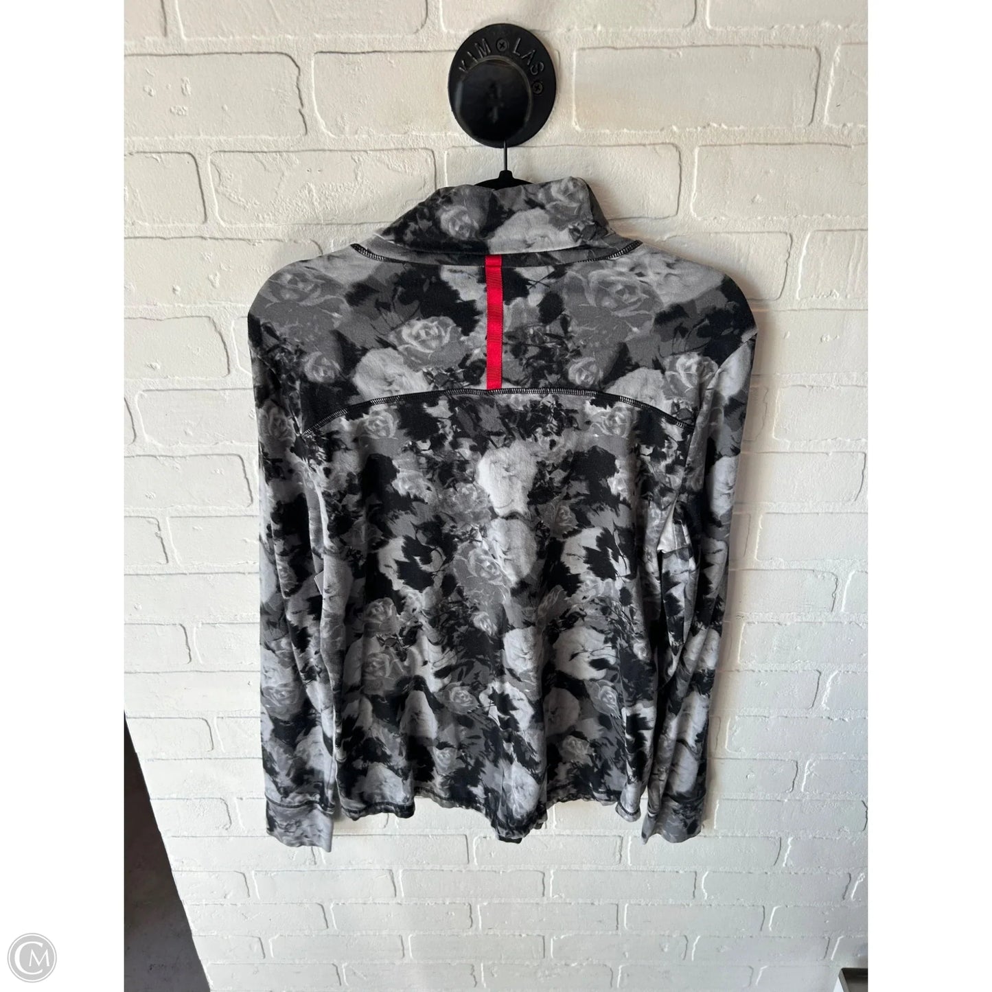 Top Long Sleeve By Talbots In Black & Grey, Size: L