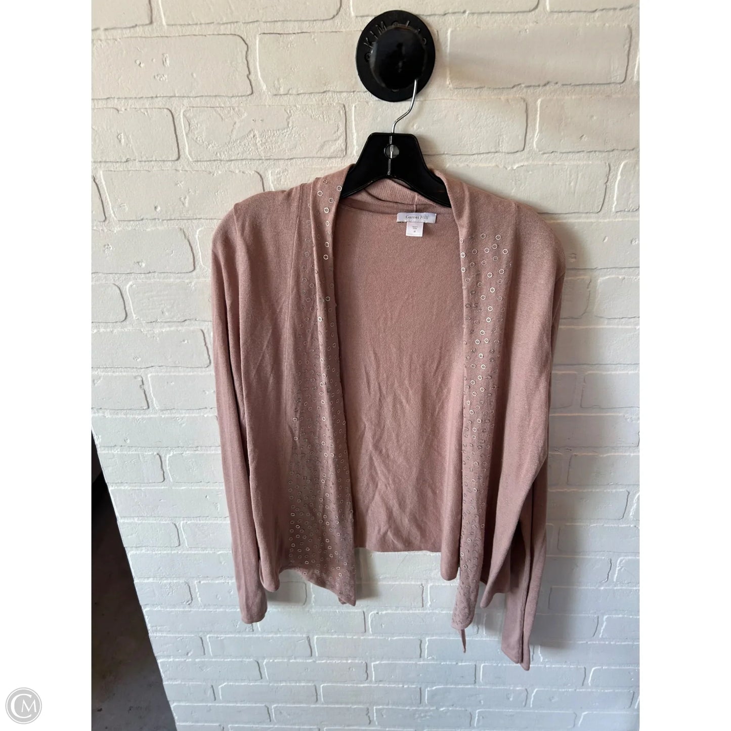 Sweater Cardigan By Garnet Hill In Pink, Size: M