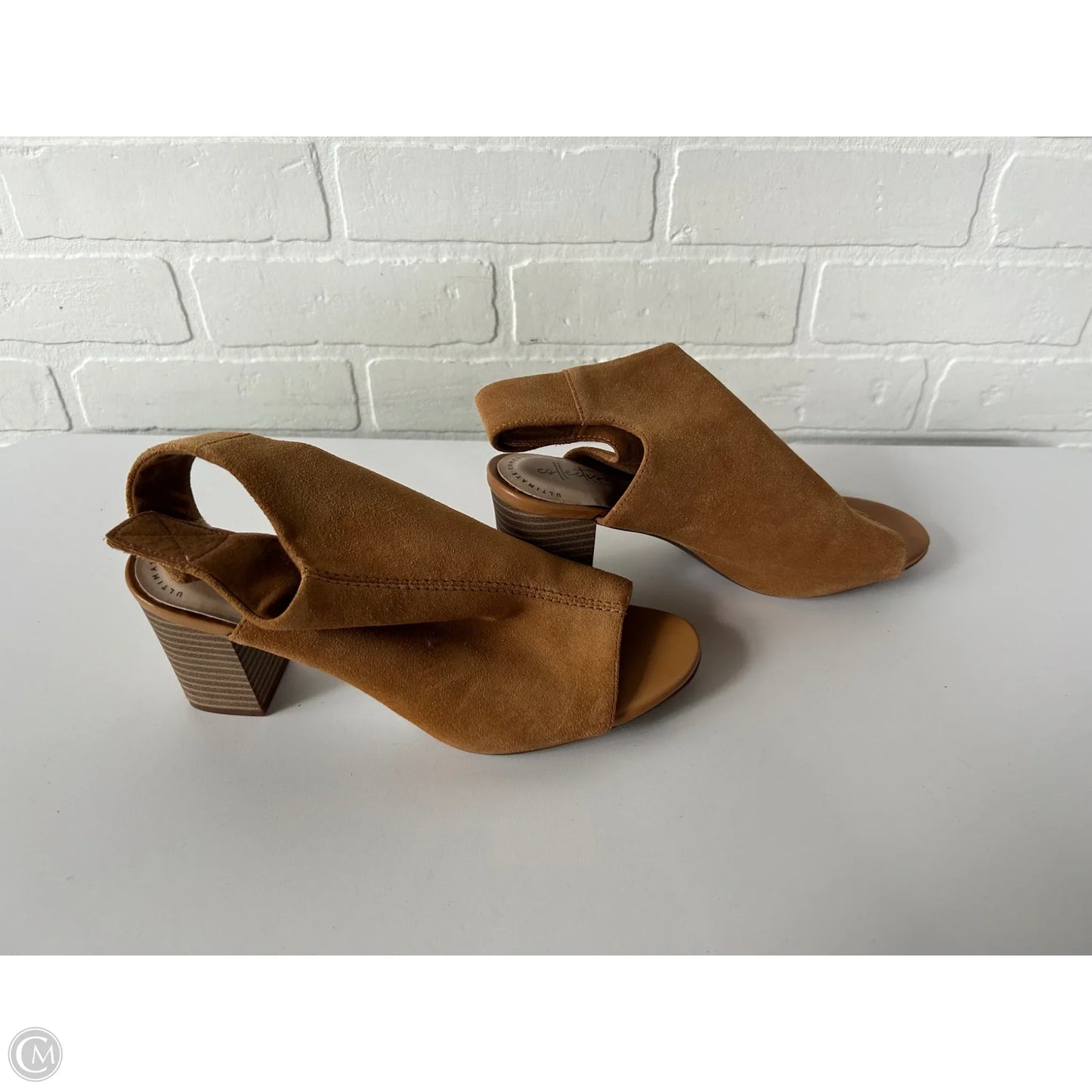 Shoes Heels Block By Clarks In Tan, Size: 7.5