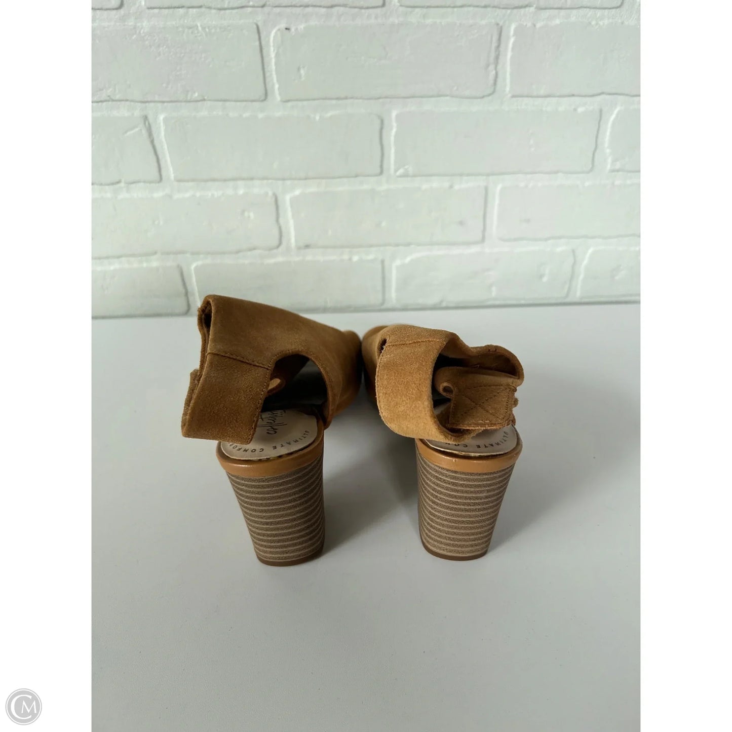 Shoes Heels Block By Clarks In Tan, Size: 7.5