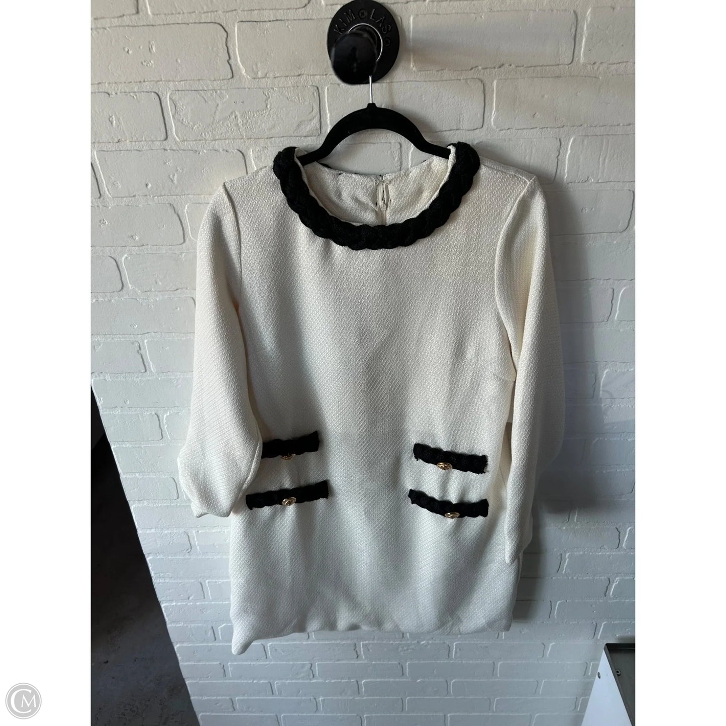 Dress Work By Clothes Mentor In Black & Cream, Size: M