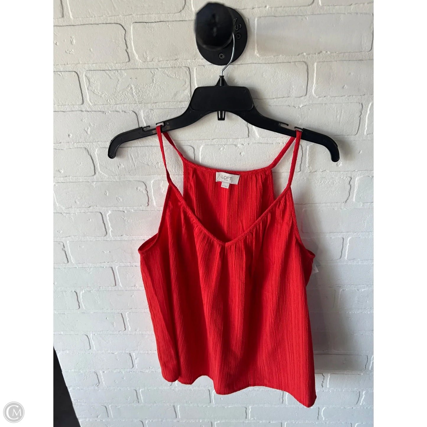 Top Sleeveless By Loft In Red, Size: M