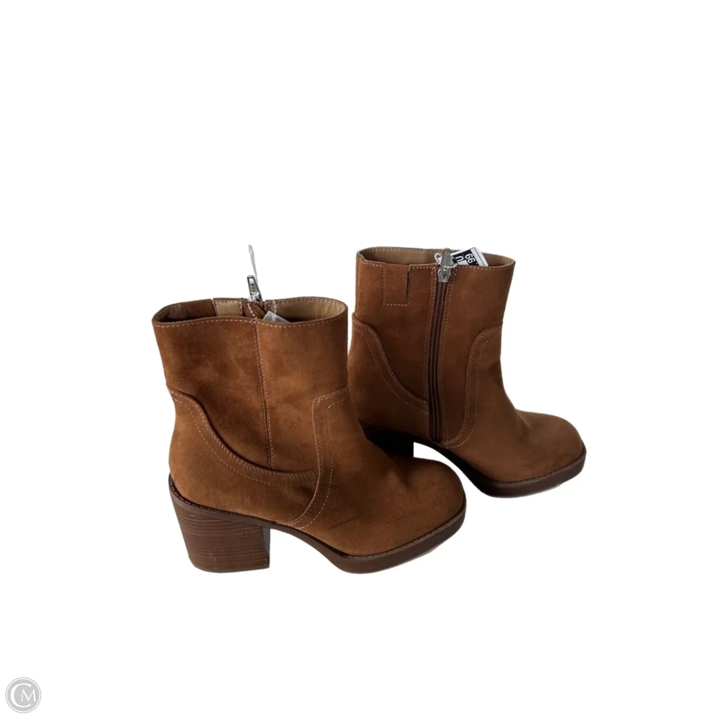 Boots Ankle Heels By Universal Thread In Brown, Size: 8