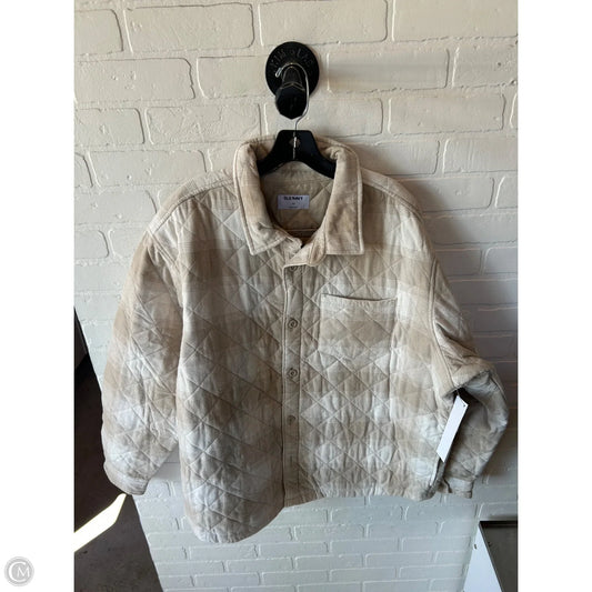 Jacket Shirt By Old Navy In Cream & Tan, Size: Xxl