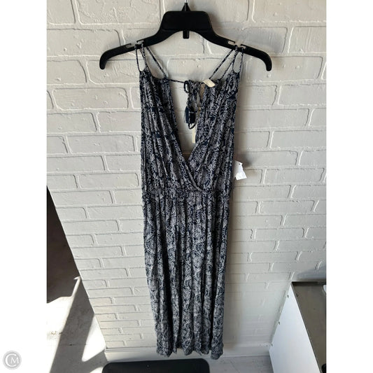 Dress Casual Maxi By Elan In Blue & White, Size: L
