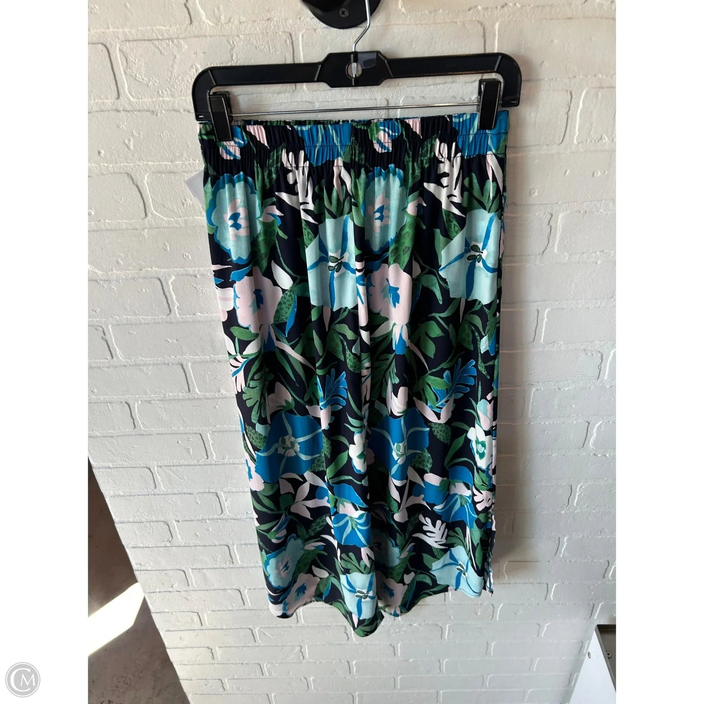Skirt Midi By Loft In Blue & Green, Size: 0