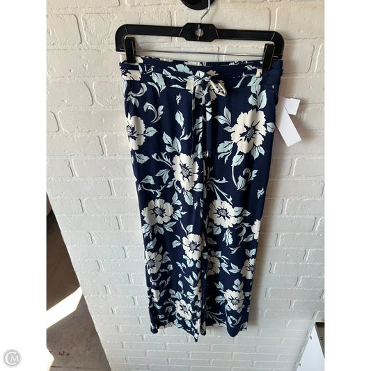Pants Wide Leg By Talbots In Blue & Cream, Size: 0