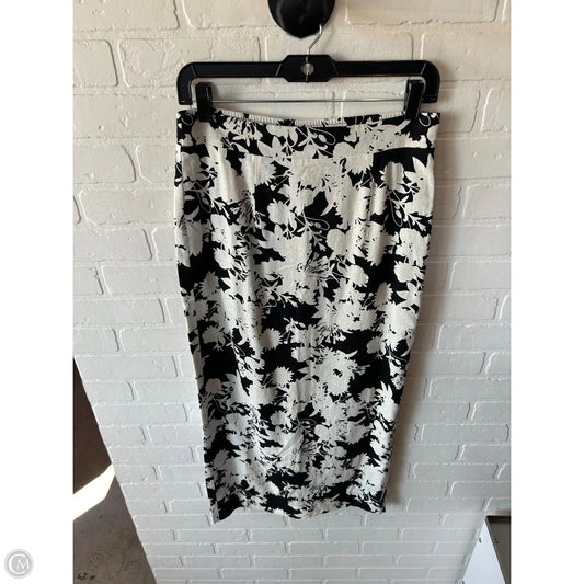 Skirt Maxi By Loft In Black & Cream, Size: 2