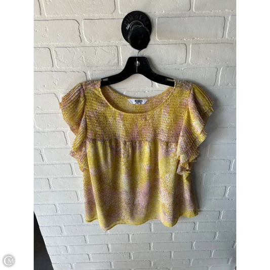 Top Short Sleeve By Bb Dakota In Yellow, Size: L