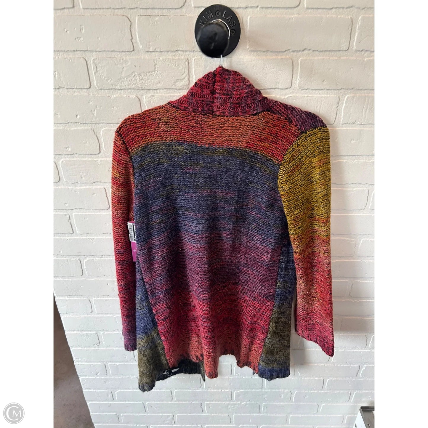 Sweater Cardigan By Cmc In Red & Yellow, Size: S