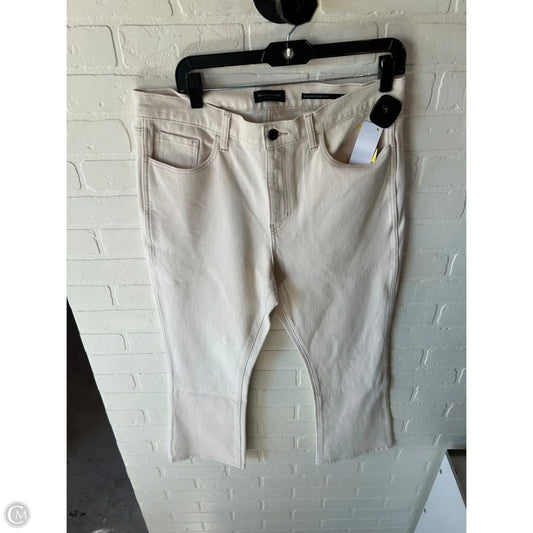 Jeans Boot Cut By Banana Republic In Cream Denim, Size: 14