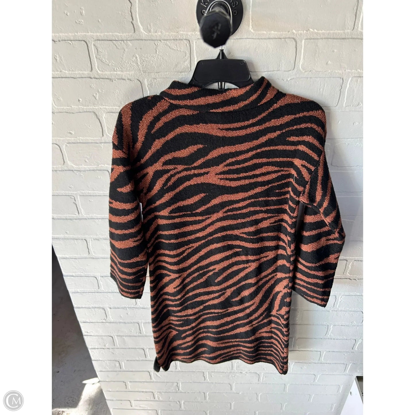 Dress Sweater By Ann Taylor In Black & Brown, Size: Xsp