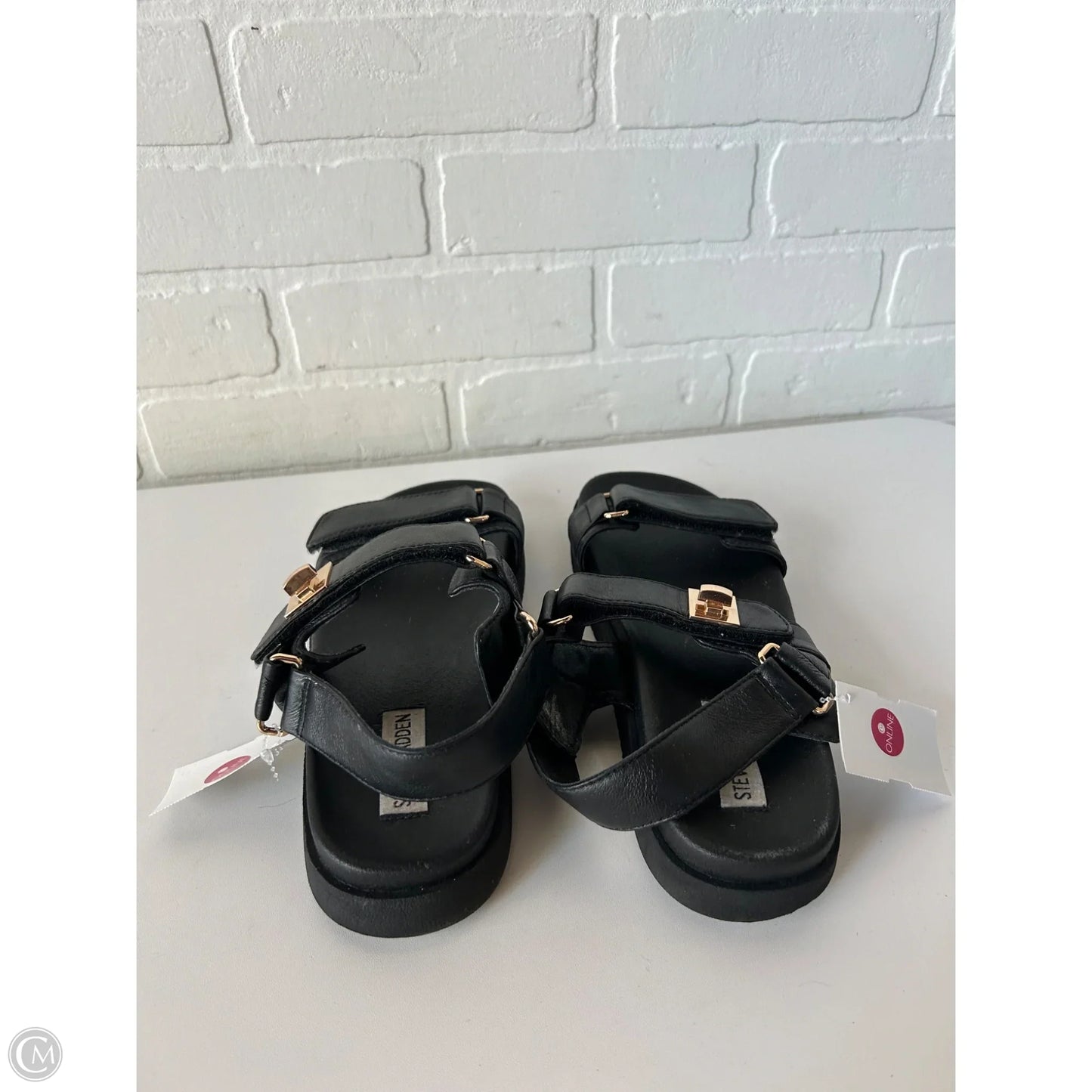 Sandals Flats By Steve Madden In Black, Size: 7