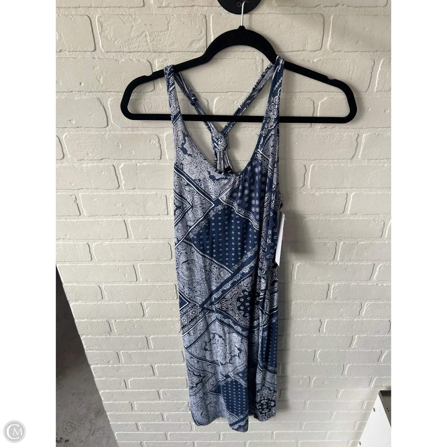 Dress Casual Midi By Lauren By Ralph Lauren In Blue & White, Size: S