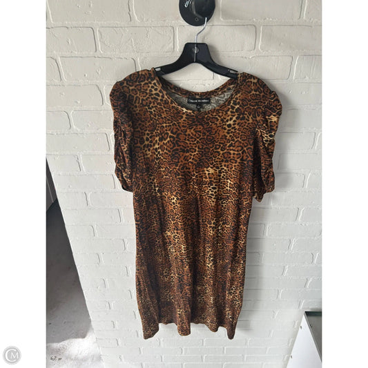 Dress Casual Midi By Catherine Malandrino In Black & Brown, Size: L