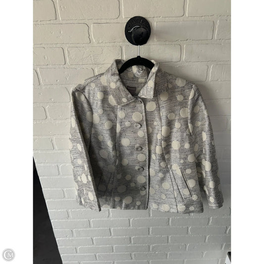 Jacket Other By Chicos In Blue & Cream, Size: L