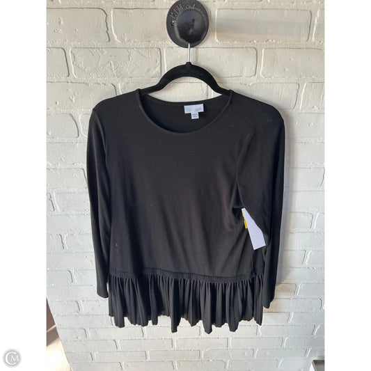 Top Long Sleeve By J. Jill In Black, Size: Mp