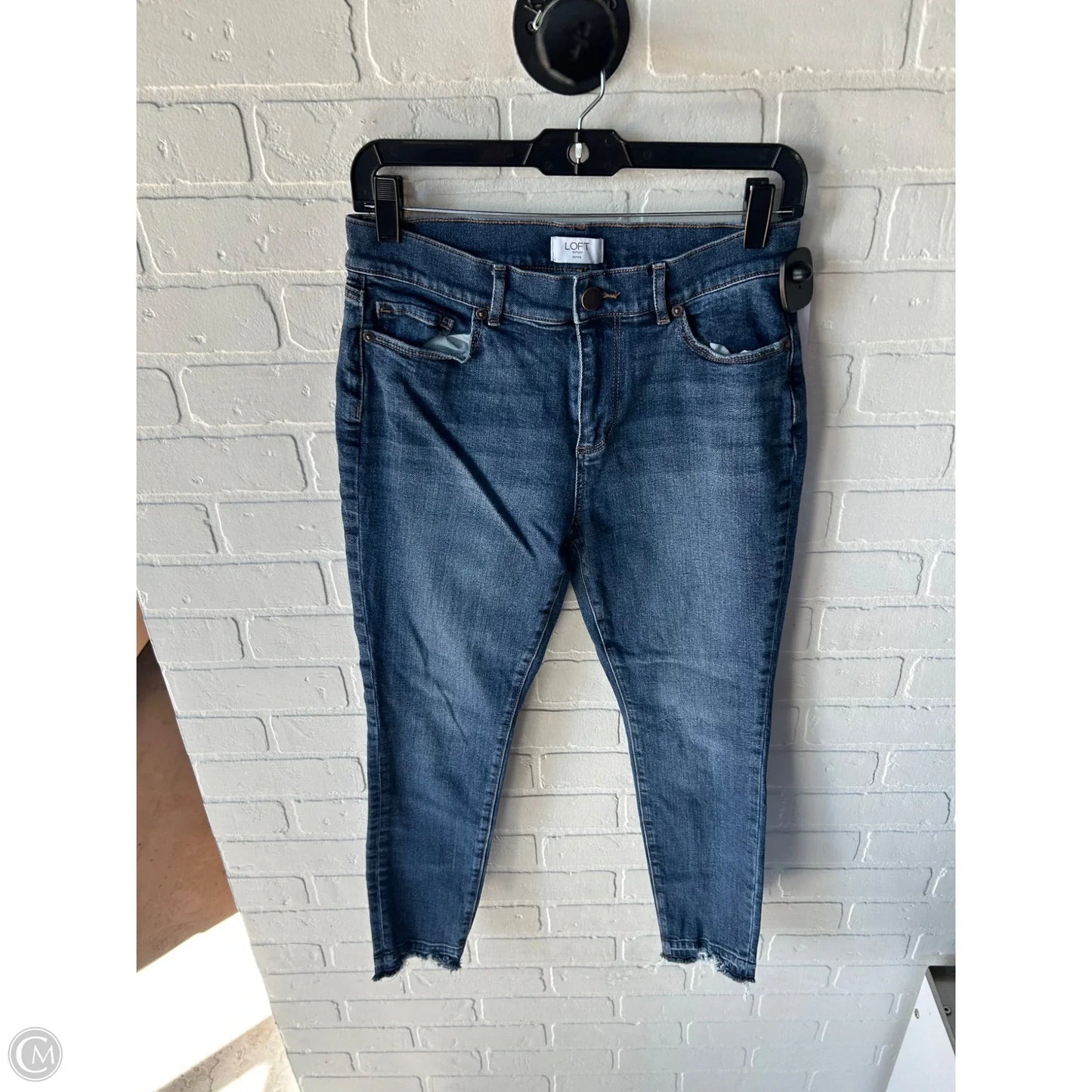 Jeans Skinny By Loft In Blue Denim, Size: 4P