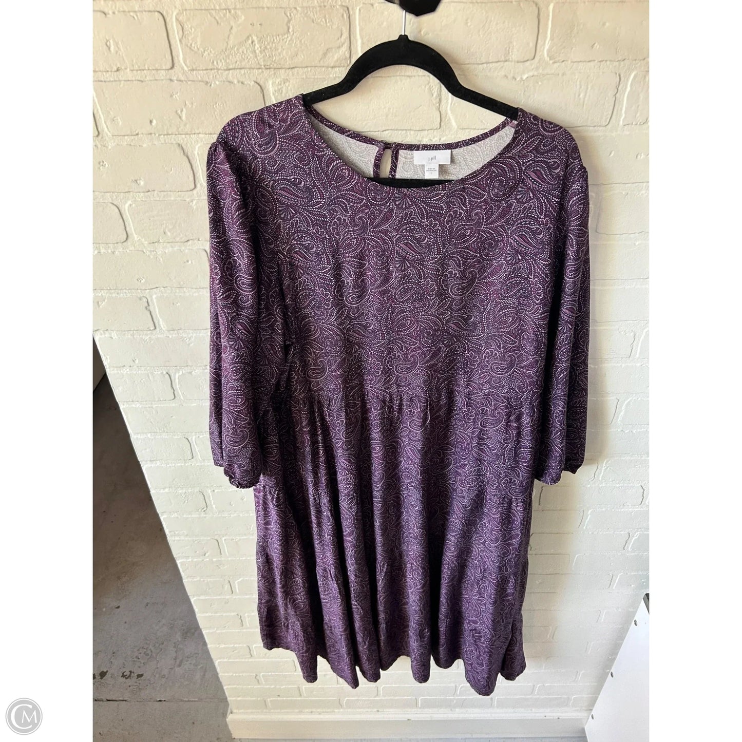 Dress Casual Midi By J. Jill In Purple, Size: L