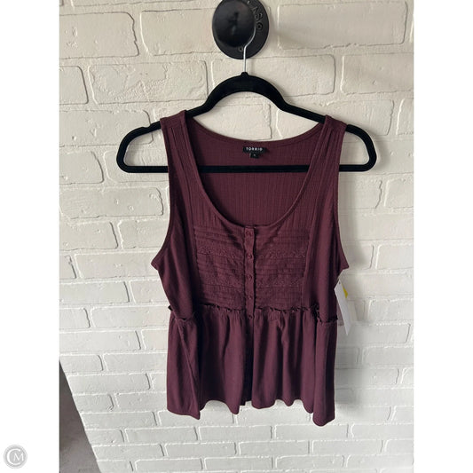 Top Sleeveless By Torrid In Red, Size: L