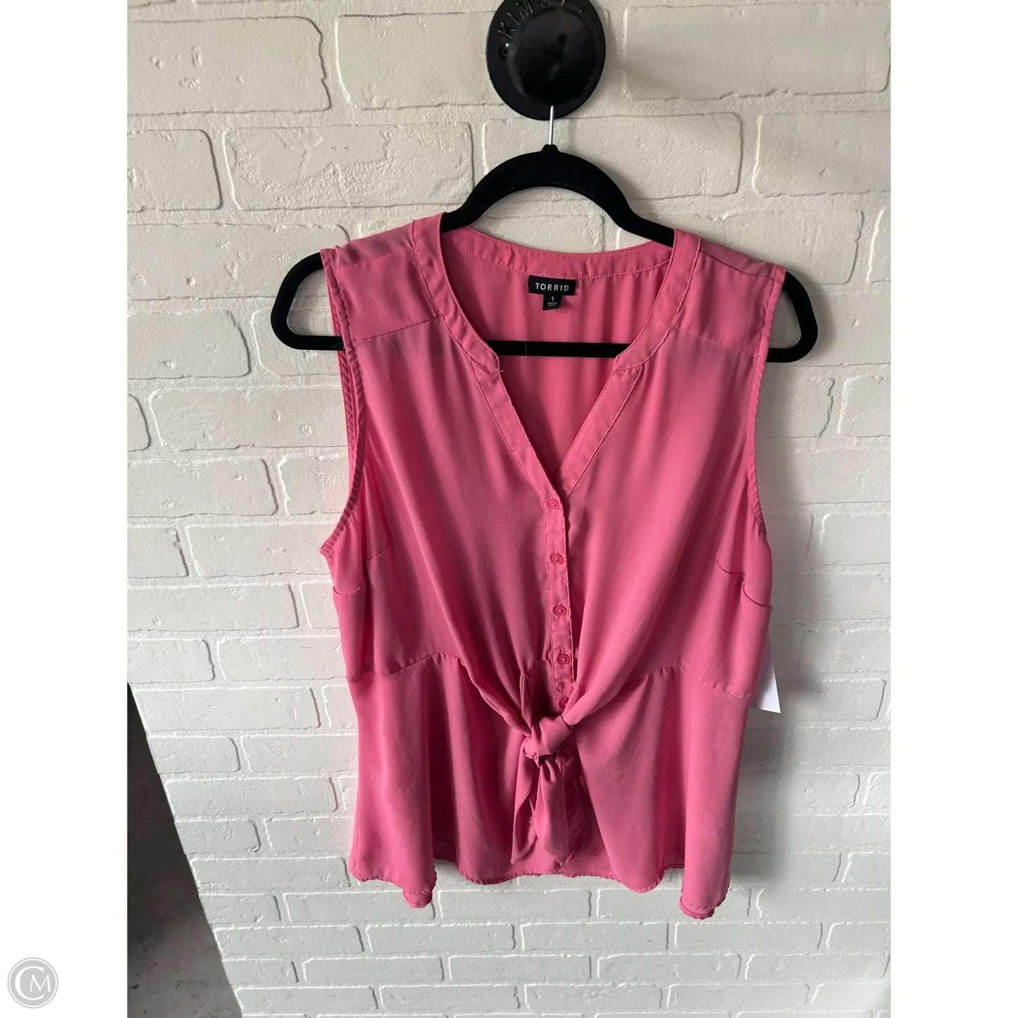 Top Sleeveless By Torrid In Pink, Size: 1x