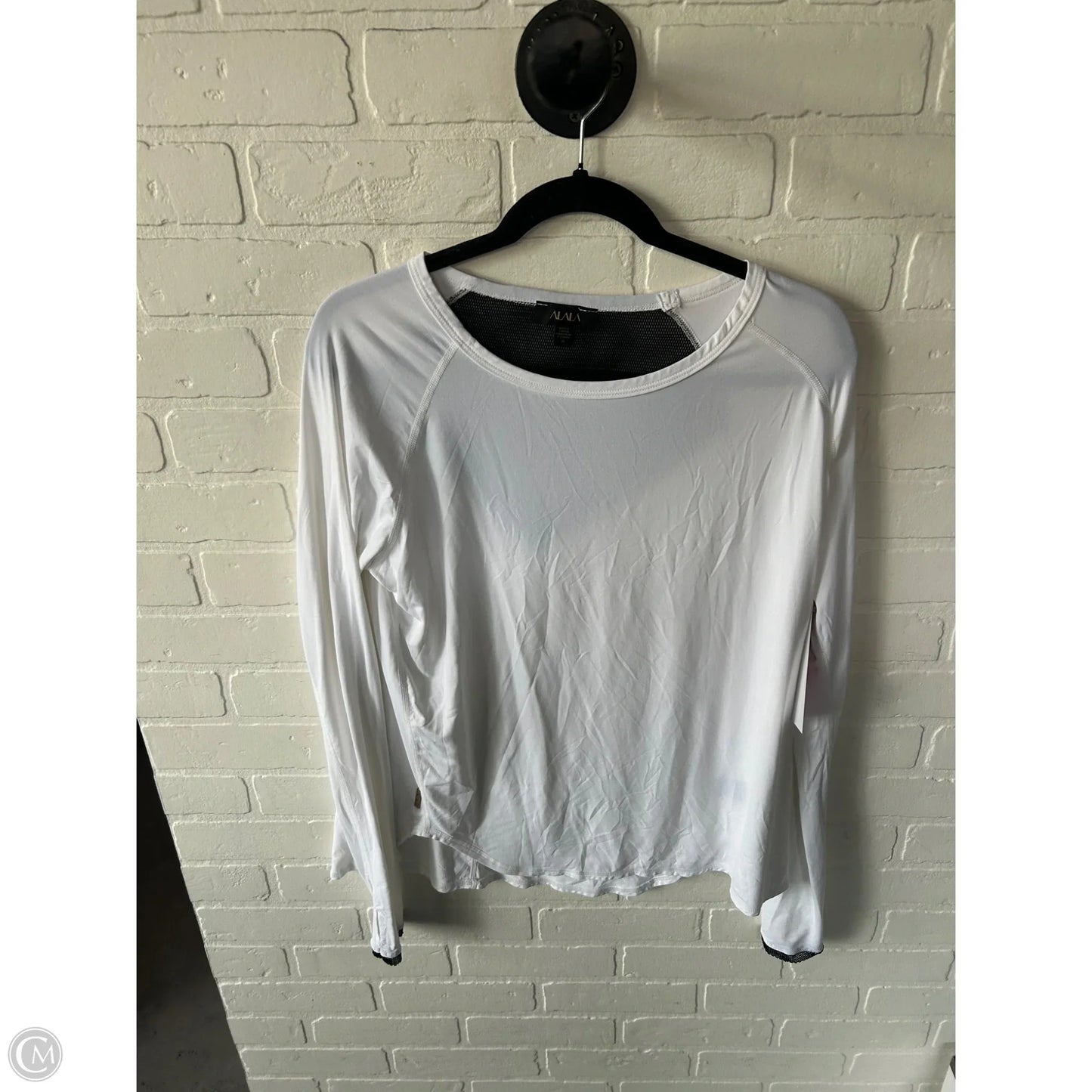 Top Long Sleeve By Cmc In Black & White, Size: M