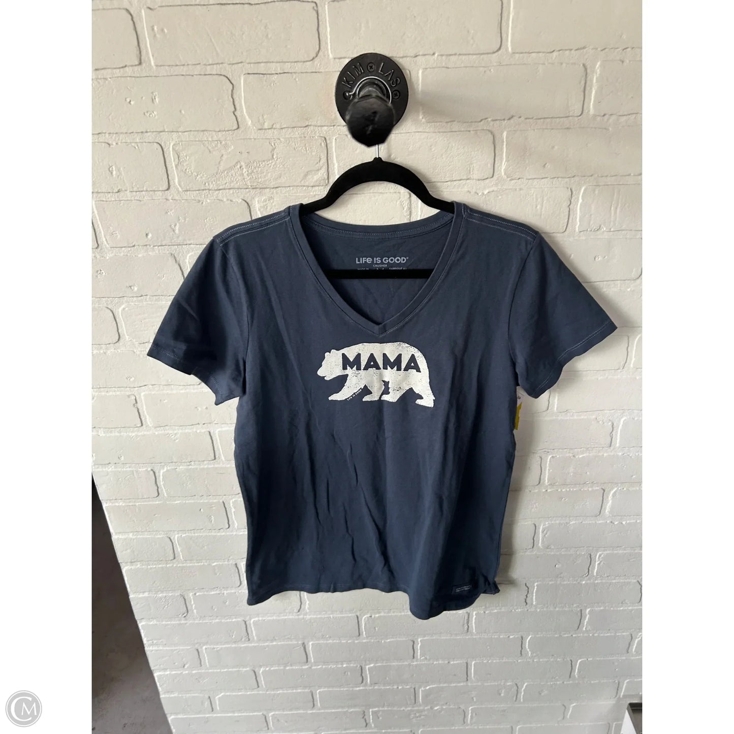 Top Short Sleeve Basic By Life Is Good In Blue & White, Size: M