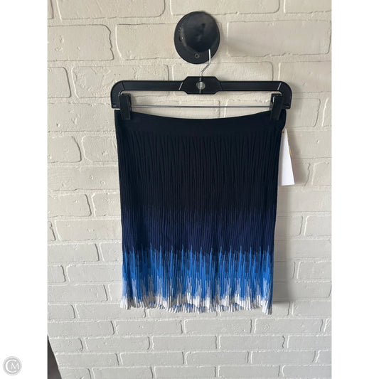 Skirt Mini & Short By Etcetra In Blue & White, Size: 0