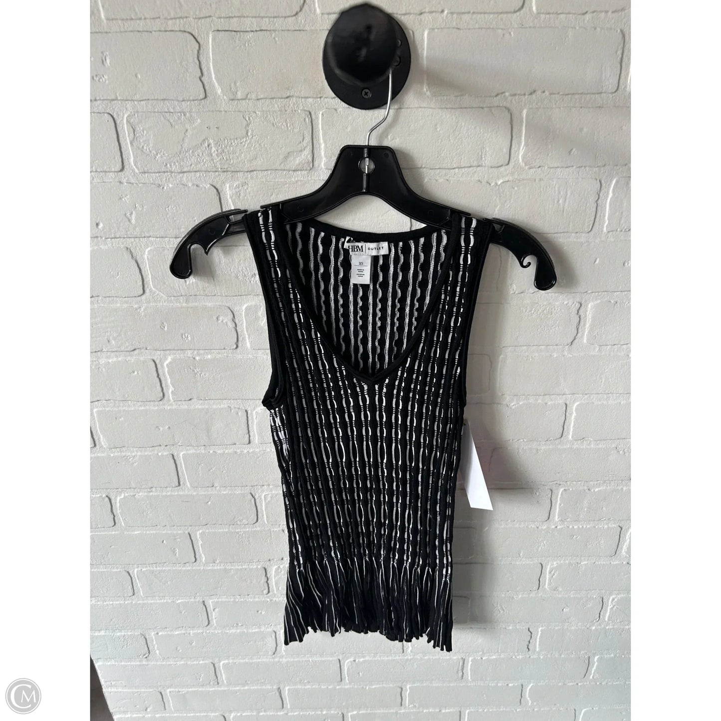 Top Sleeveless By White House Black Market In Black & White, Size: Xs