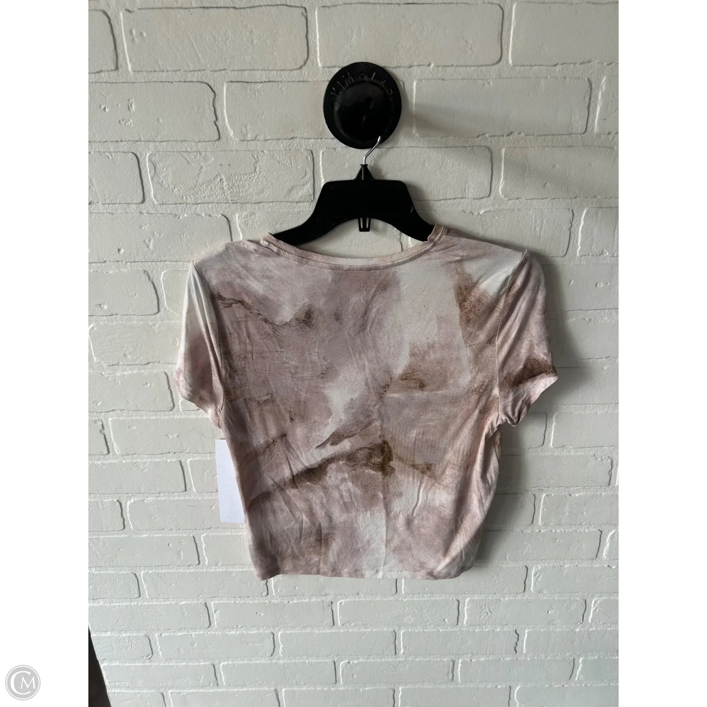 Top Short Sleeve Basic By Babaton In Pink & White, Size: M