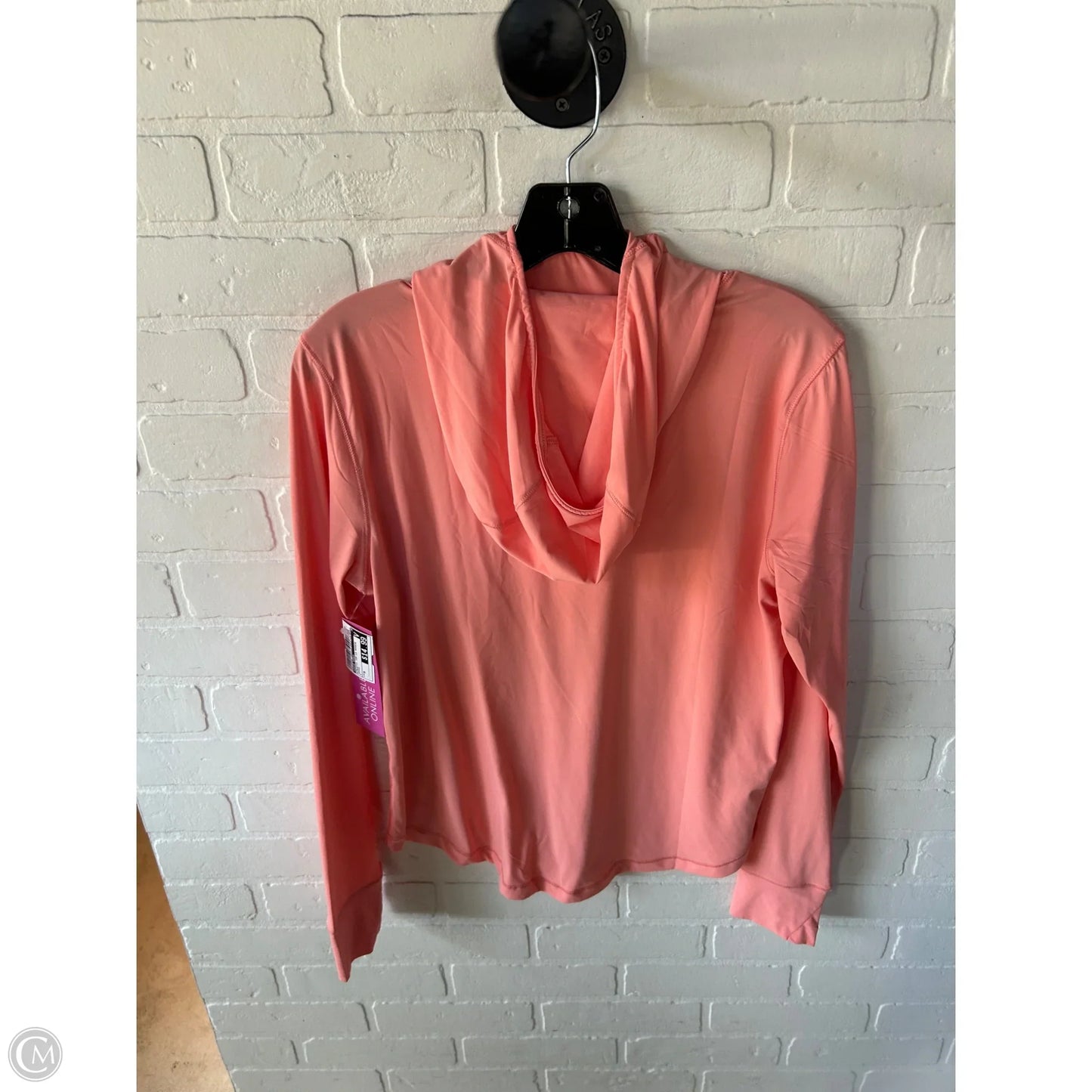 Athletic Top Long Sleeve Hoodie By Eddie Bauer In Orange, Size: M