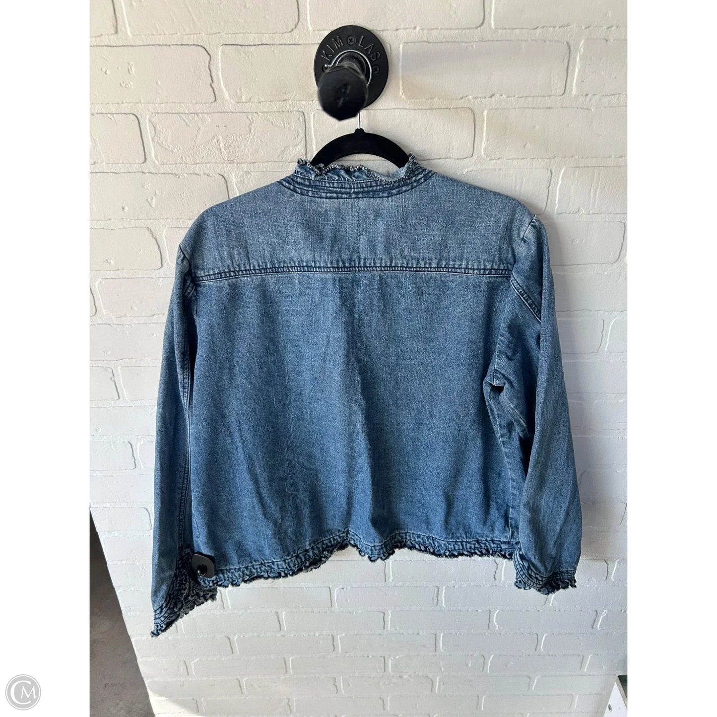 Jacket Denim By Coldwater Creek In Blue Denim, Size: L
