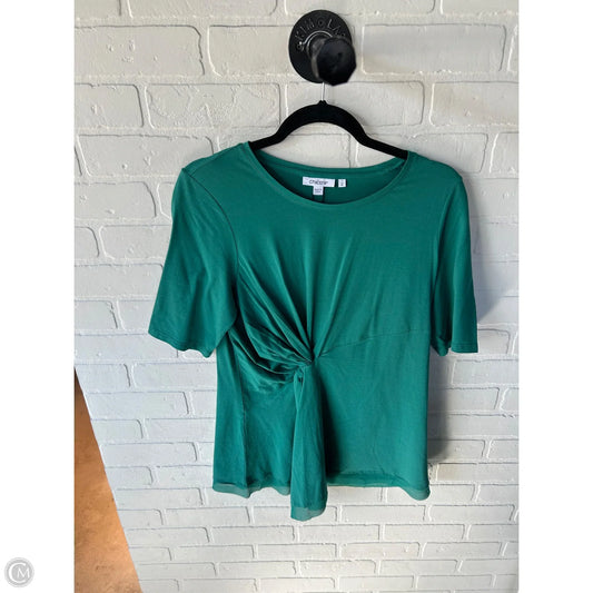 Top Short Sleeve By Chicos In Green, Size: M