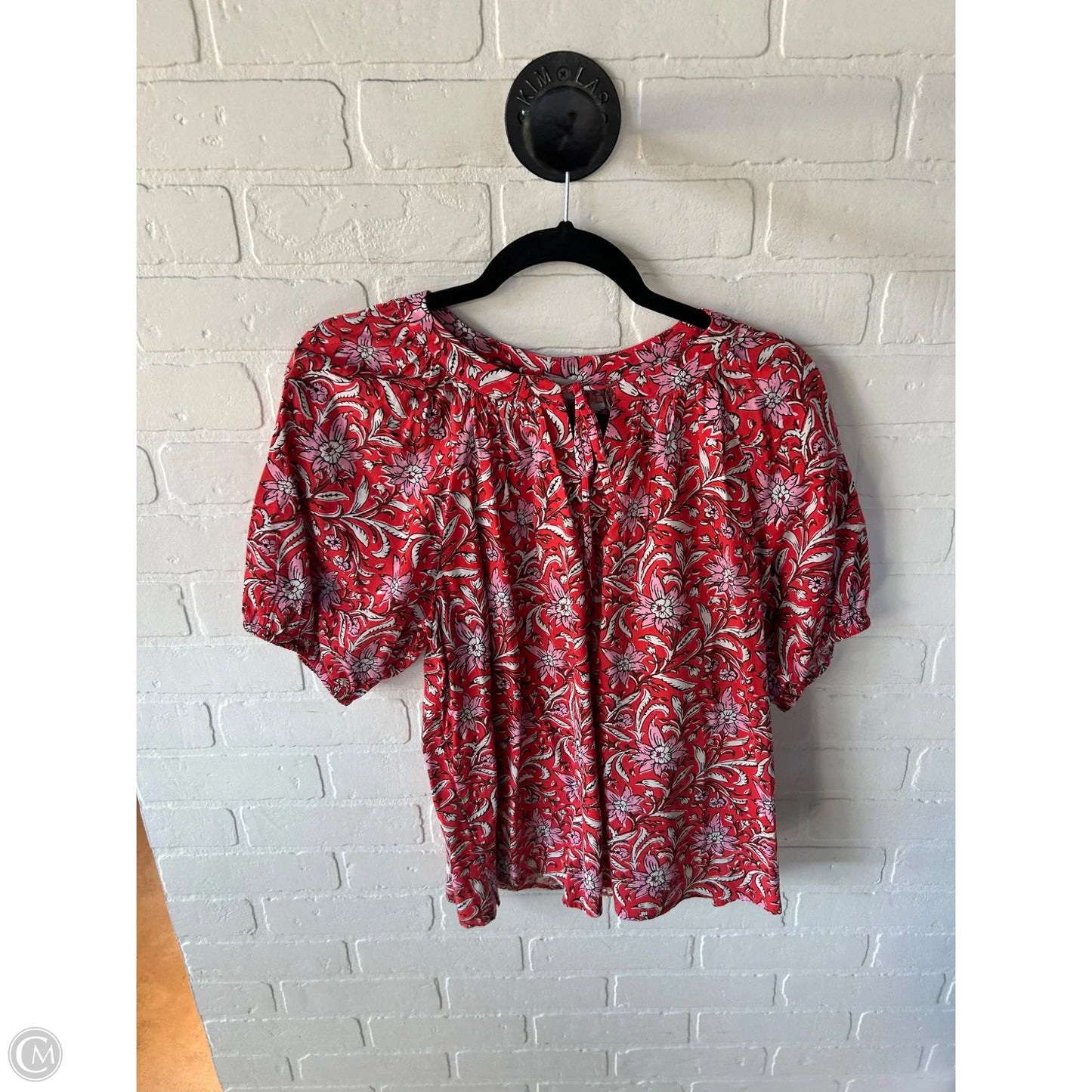 Top Short Sleeve By Loft In Red, Size: M