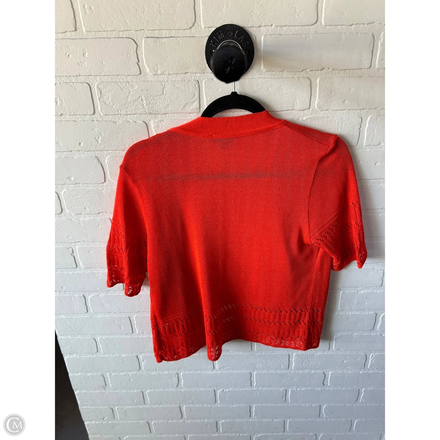 Sweater Cardigan By Joseph A. In Orange, Size: M