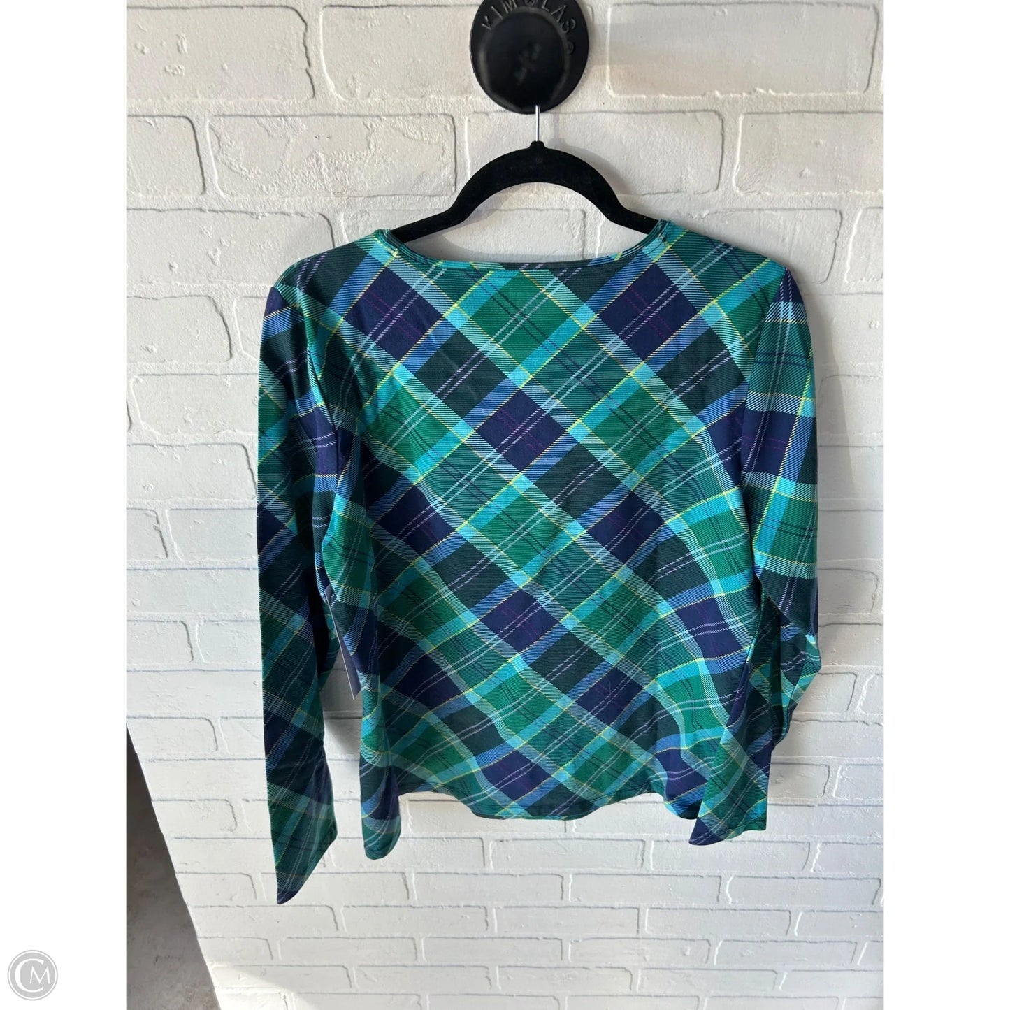 Top Long Sleeve By Talbots In Green & Purple, Size: L