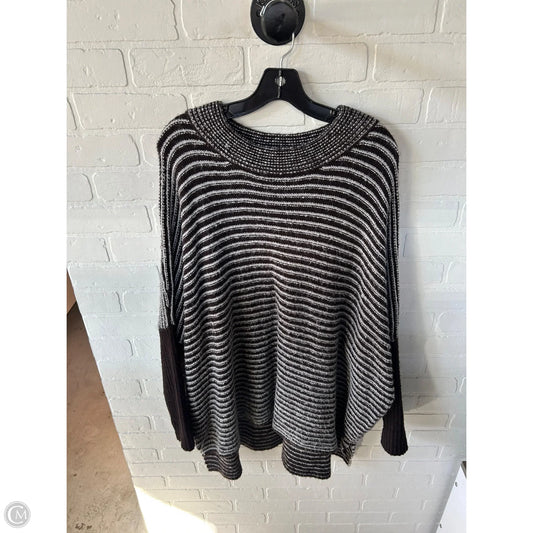 Sweater By Matty M In Brown & White, Size: L