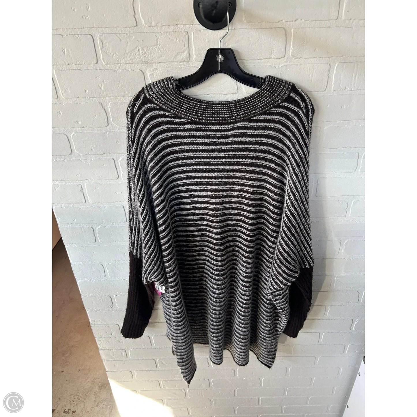 Sweater By Matty M In Brown & White, Size: L