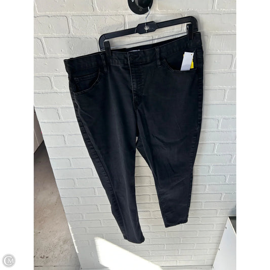 Jeans Skinny By Ava & Viv In Black Denim, Size: 20