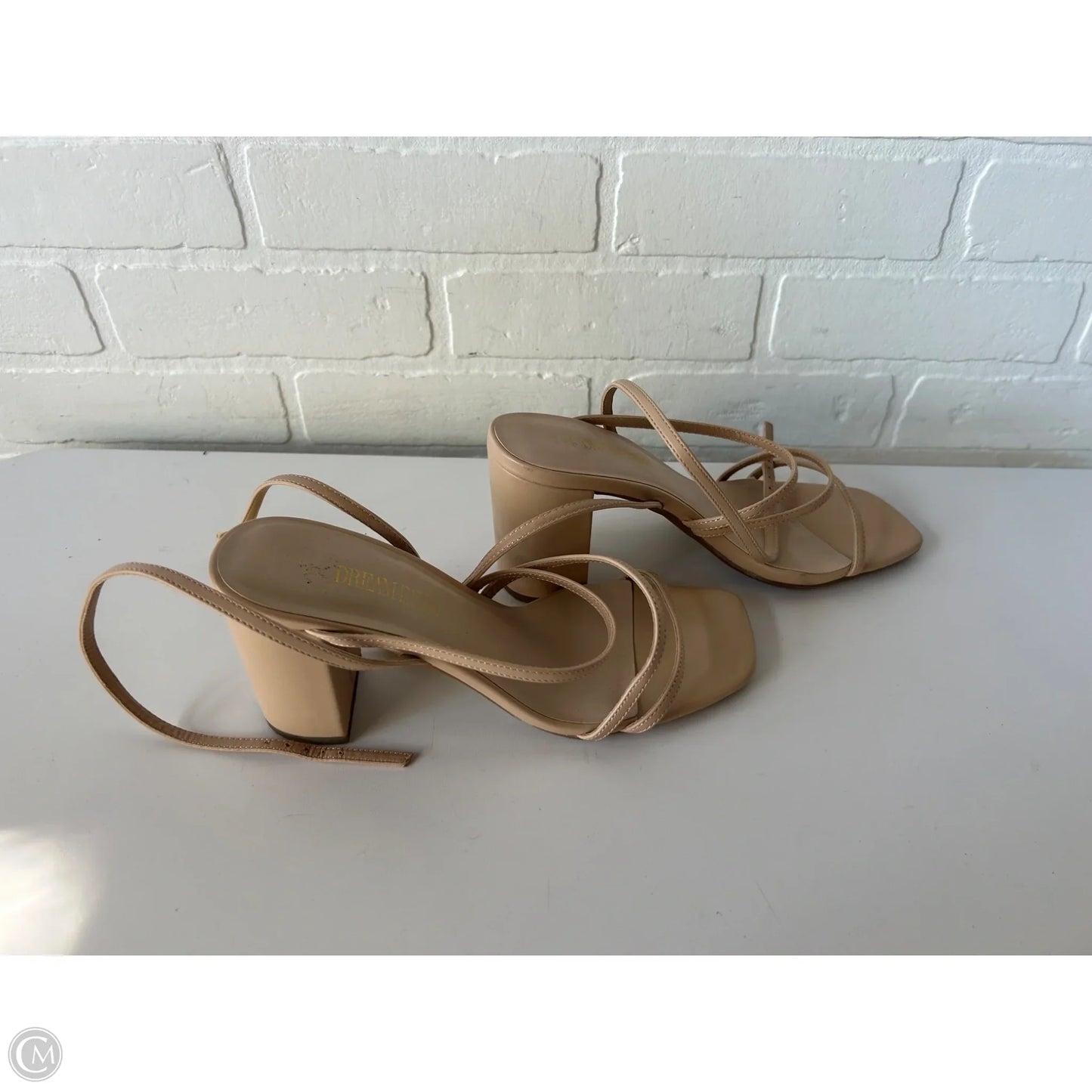 Sandals Heels Block By Dream Pairs In Tan, Size: 8.5