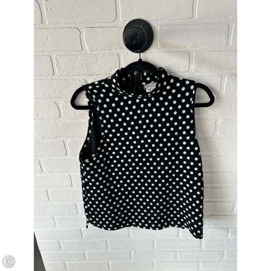 Top Sleeveless By Anthropologie In Black & White, Size: M