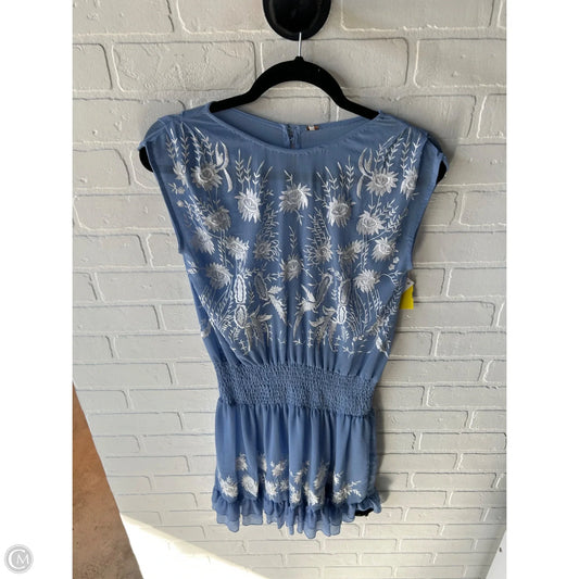 Dress Casual Short By Free People In Blue & White, Size: Xs