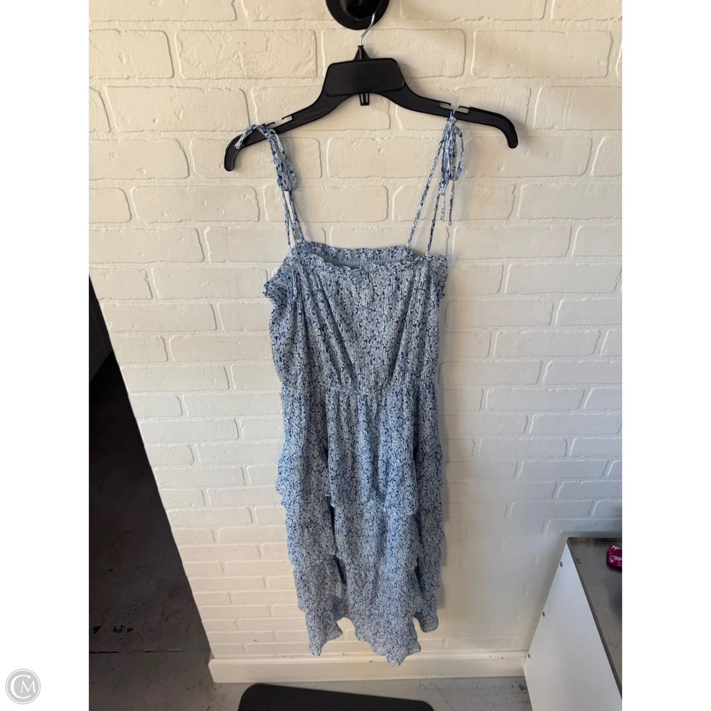 Dress Casual Midi By Lucy Paris In Blue & White, Size: L