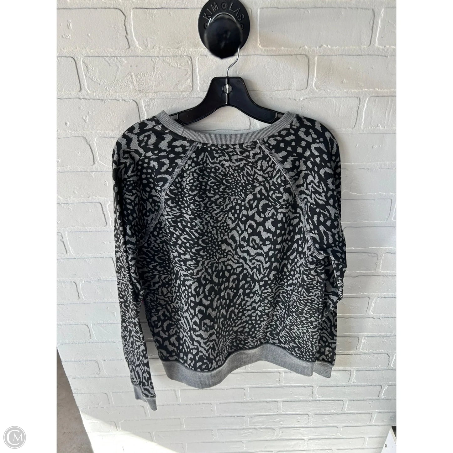 Sweatshirt Crewneck By Cmc In Black & Grey, Size: M