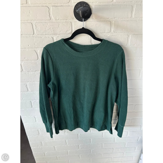 Sweatshirt Crewneck By Cuddl Duds In Green, Size: M
